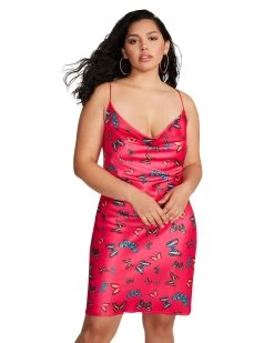 TREASURE DRESS HOT PINK -Fashion Haven Shop STEVEMADDEN APPAREL BN108647 PINK 02