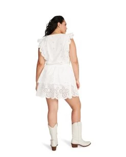 JAYDA DRESS WHITE -Fashion Haven Shop STEVEMADDEN APPAREL BN108659 WHITE 06