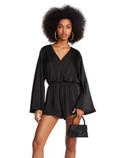 FARRAH ROMPER BLACK -Fashion Haven Shop STEVEMADDEN APPAREL BN203463 BLACK 01