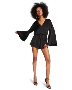 FARRAH ROMPER BLACK -Fashion Haven Shop STEVEMADDEN APPAREL BN203463 BLACK 04