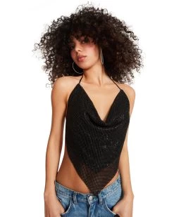 BARELY THERE RHINESTONE HALTER BLACK -Fashion Haven Shop STEVEMADDEN APPAREL RTW0063 BLACK 03 1