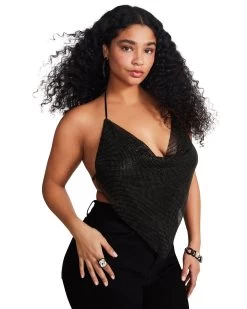 BARELY THERE RHINESTONE HALTER BLACK -Fashion Haven Shop STEVEMADDEN APPAREL RTW0063 BLACK LARGE 1316 1