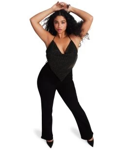 BARELY THERE RHINESTONE HALTER BLACK -Fashion Haven Shop STEVEMADDEN APPAREL RTW0063 BLACK LARGE 1347