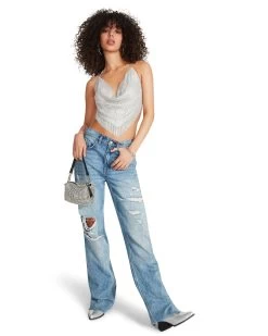 BARELY THERE RHINESTONE HALTER SILVER 23 BARELY THERE RHINESTONE HALTER SILVER -Fashion Haven Shop STEVEMADDEN APPAREL RTW0063 RHINESTONE 01 1