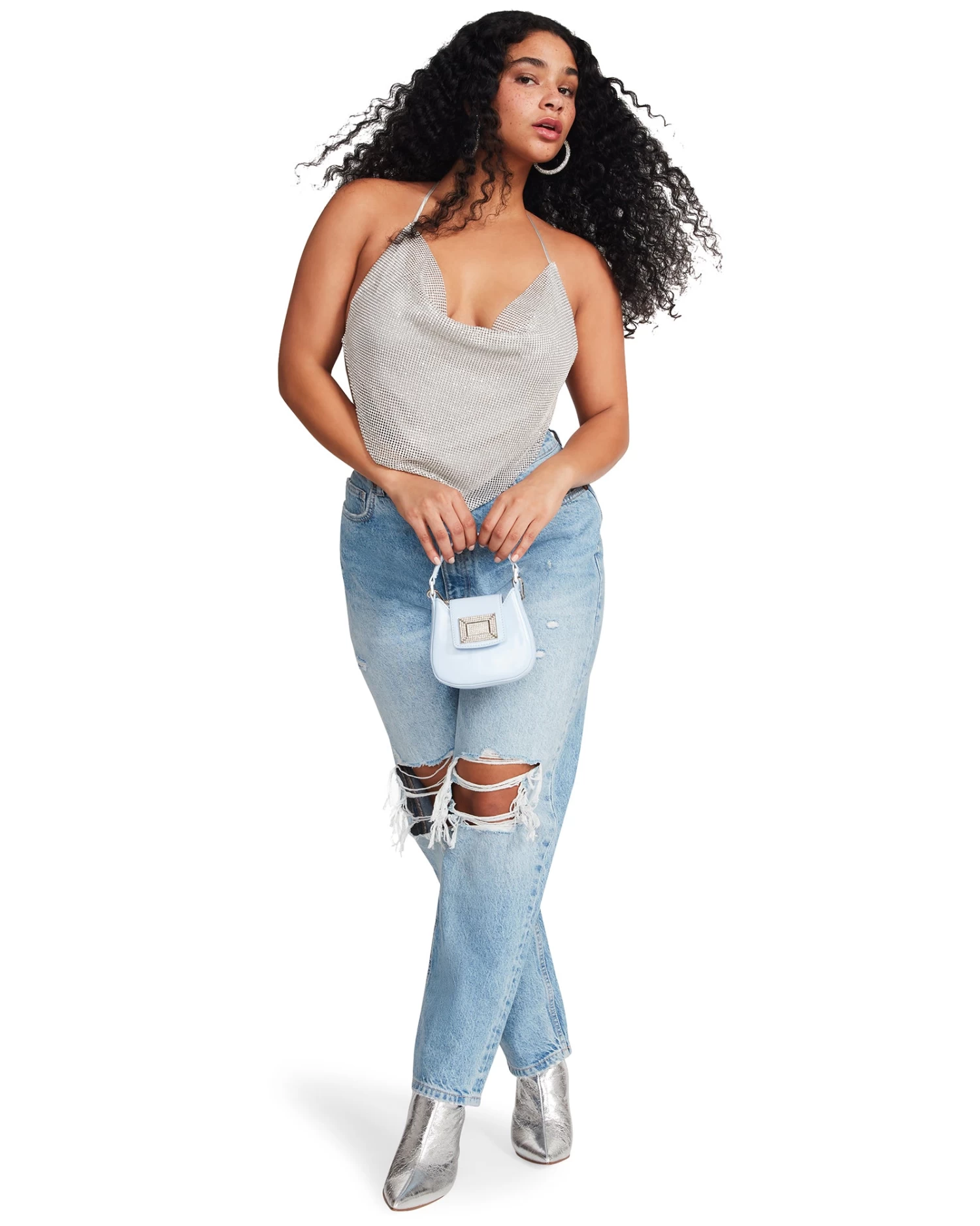 BARELY THERE RHINESTONE HALTER SILVER 11 BARELY THERE RHINESTONE HALTER SILVER - Image 9