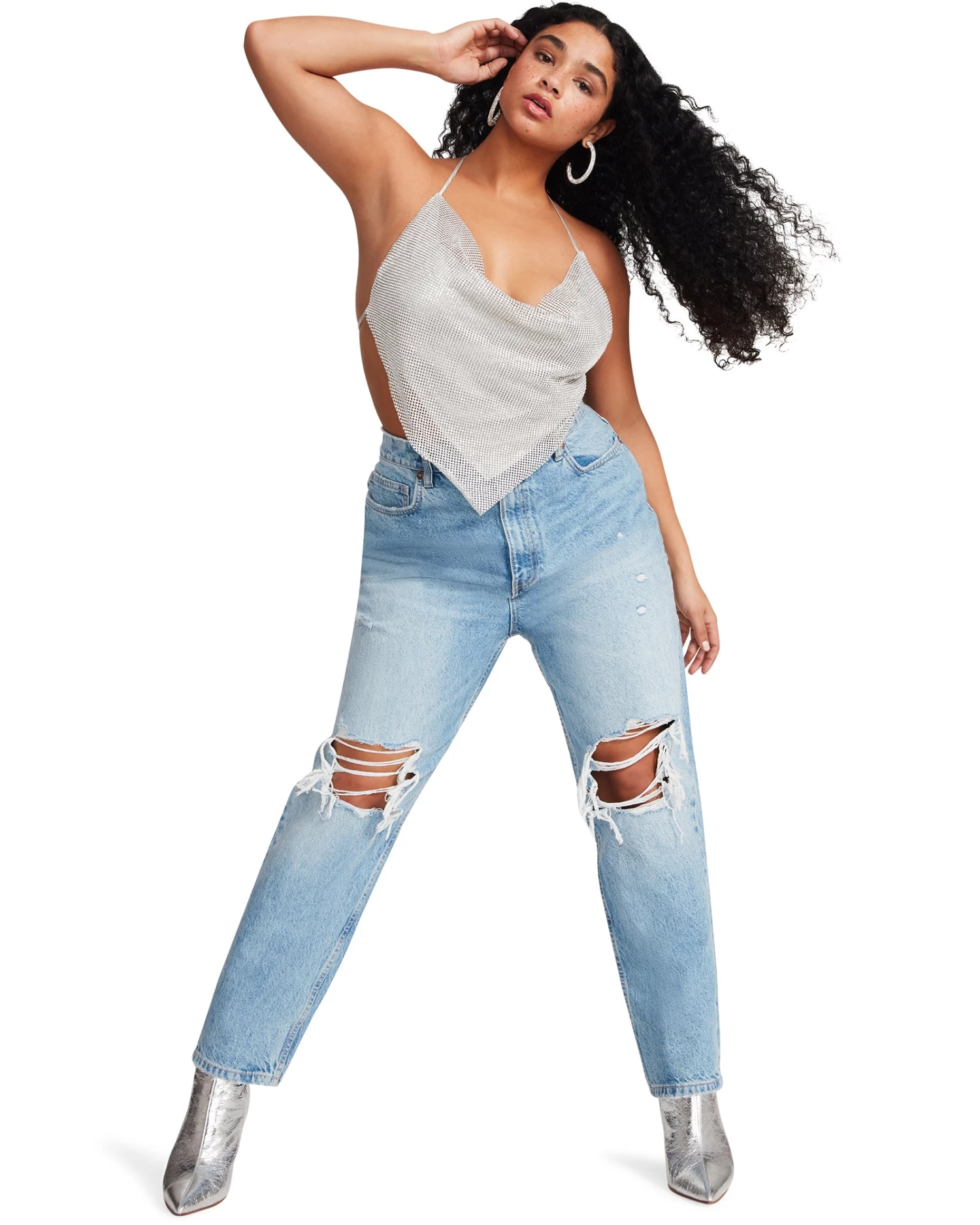 BARELY THERE RHINESTONE HALTER SILVER 13 BARELY THERE RHINESTONE HALTER SILVER - Image 11