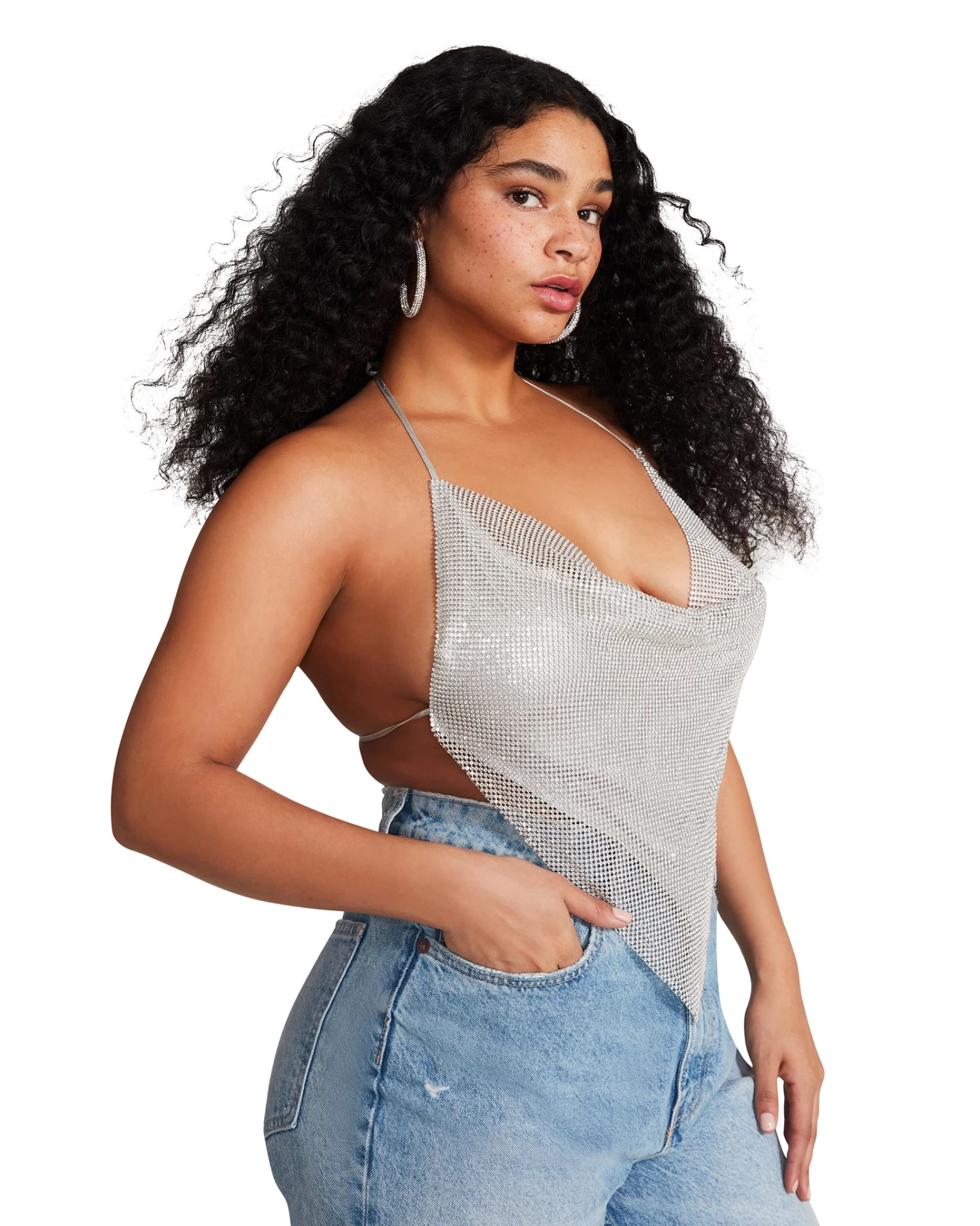 BARELY THERE RHINESTONE HALTER SILVER 5 BARELY THERE RHINESTONE HALTER SILVER - Image 3