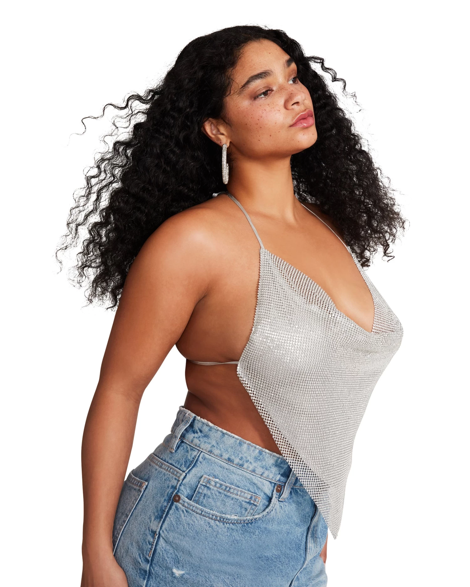 BARELY THERE RHINESTONE HALTER SILVER 7 BARELY THERE RHINESTONE HALTER SILVER - Image 5