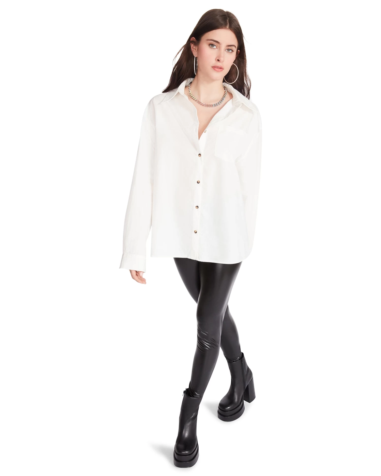 FAUX LEATHER LEGGINGS BLACK 4 FAUX LEATHER LEGGINGS BLACK - Image 2