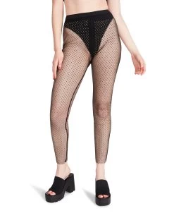 MESH RHINESTONE PANTS BLACK 15 MESH RHINESTONE PANTS BLACK -Fashion Haven Shop STEVEMADDEN APPAREL RTW0216 BLACK 03