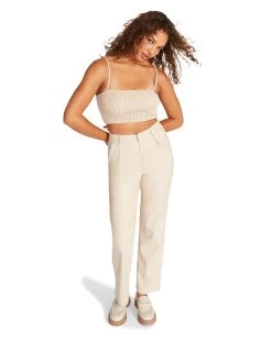 ABBY PANT IVORY 8 ABBY PANT IVORY -Fashion Haven Shop STEVEMADDEN APPAREL RTW0283 IVORY 01