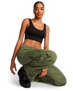 KENZIE PANT OLIVE -Fashion Haven Shop STEVEMADDEN APPAREL RTW0318 OLIVE 06