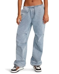 PIA PARACHUTE PANT DENIM FABRIC -Fashion Haven Shop STEVEMADDEN APPAREL RTW0326 DENIM 10