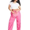 PIA PARACHUTE PANT PINK -Fashion Haven Shop STEVEMADDEN APPAREL RTW0326 PINK LARGE 2990 1