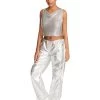 PIA PARACHUTE PANT SILVER 2 PIA PARACHUTE PANT SILVER -Fashion Haven Shop STEVEMADDEN APPAREL RTW0326 SILVER 01