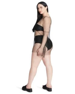 MESH RHINESTONE MINI DRESS BLACK 13 MESH RHINESTONE MINI DRESS BLACK -Fashion Haven Shop STEVEMADDEN APPAREL RTW0336 BLACK 05