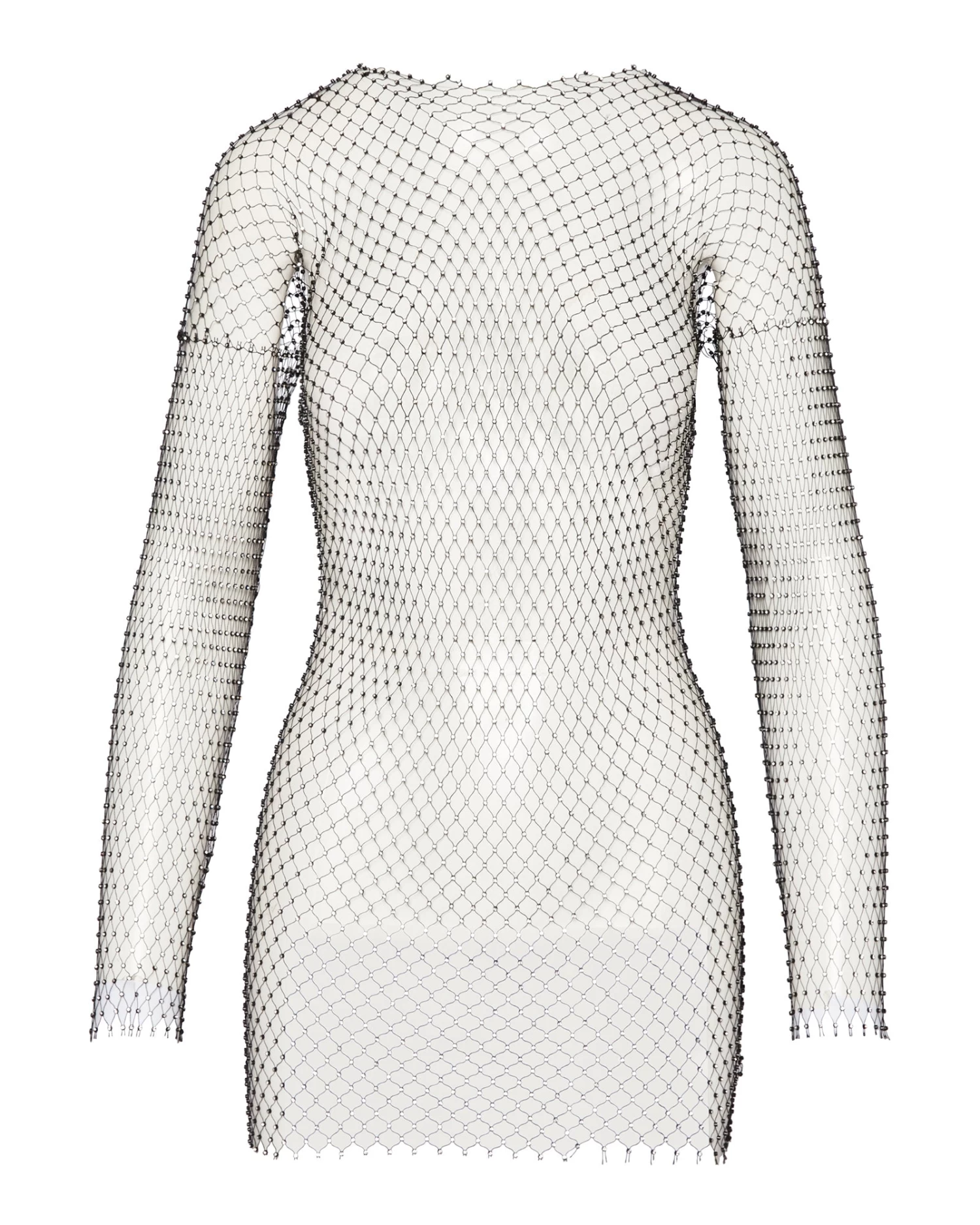 MESH RHINESTONE MINI DRESS BLACK 10 MESH RHINESTONE MINI DRESS BLACK - Image 8