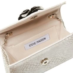 BDANIELA WHITE SNAKE -Fashion Haven Shop STEVEMADDEN HANDBAGS BDANIELA WHITE SNAKE INSIDE