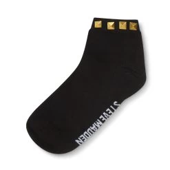 STUD TRIMMED ANKLET BLACK