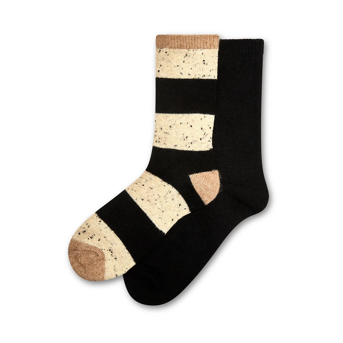 TIPPED STRIPE CREW BLACK MULTI 3 TIPPED STRIPE CREW BLACK MULTI