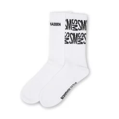 BLOCK LOGO CREW SOCK WHITE