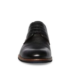 BANNON BLACK LEATHER -Fashion Haven Shop STEVEMADDEN SHOES BANNON BLACK FRONT