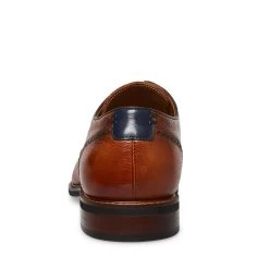 BANNON COGNAC LEATHER -Fashion Haven Shop STEVEMADDEN SHOES BANNON COGNAC BACK