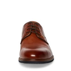 BANNON COGNAC LEATHER -Fashion Haven Shop STEVEMADDEN SHOES BANNON COGNAC FRONT