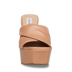BRIANNA TAN LEATHER -Fashion Haven Shop STEVEMADDEN SHOES BRIANNA TAN FRONT 1