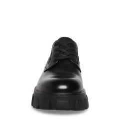 CESARE BLACK LEATHER -Fashion Haven Shop STEVEMADDEN SHOES CESARE BLACK LEATHER FRONT