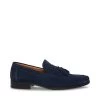GOLLIE NAVY SUEDE -Fashion Haven Shop STEVEMADDEN SHOES GOLLIE NAVY SIDE